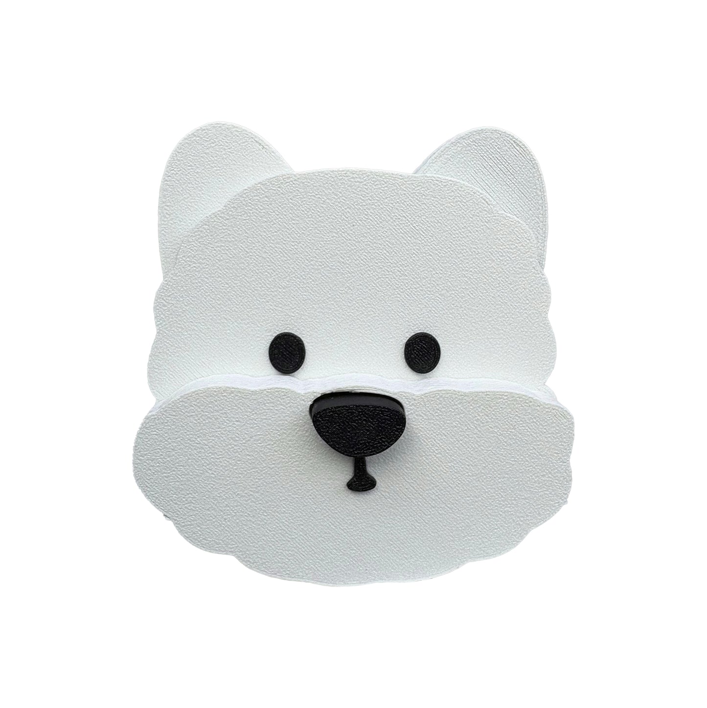 White Puppy Nose-Press Fridge Magnet & Ornament