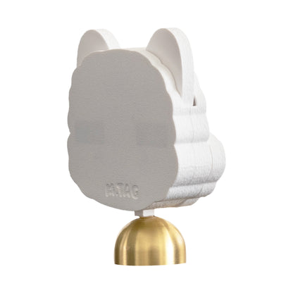 White Puppy Nose-Press Doorbell Magnet