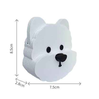 White Puppy Nose-Press Fridge Magnet & Ornament