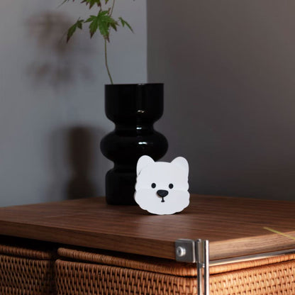 White Puppy Nose-Press Fridge Magnet & Ornament