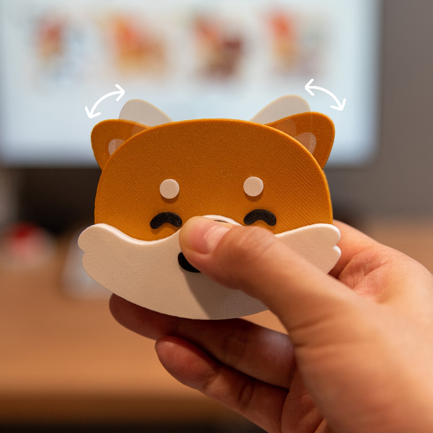 Shiba Inu Nose-Press Fridge Magnet & Ornament