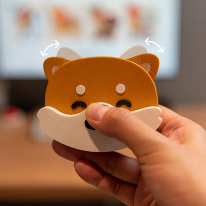 Shiba Inu Nose-Press Fridge Magnet & Ornament