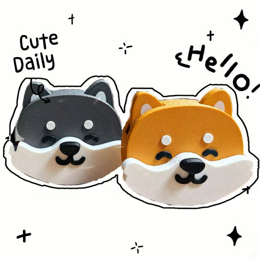 Shiba Inu Nose-Press Fridge Magnet & Ornament