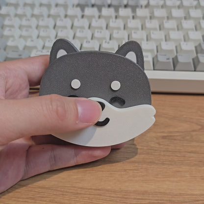 Shiba Inu Nose-Press Fridge Magnet & Ornament