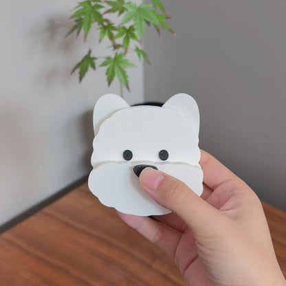 White Puppy Nose-Press Fridge Magnet & Ornament